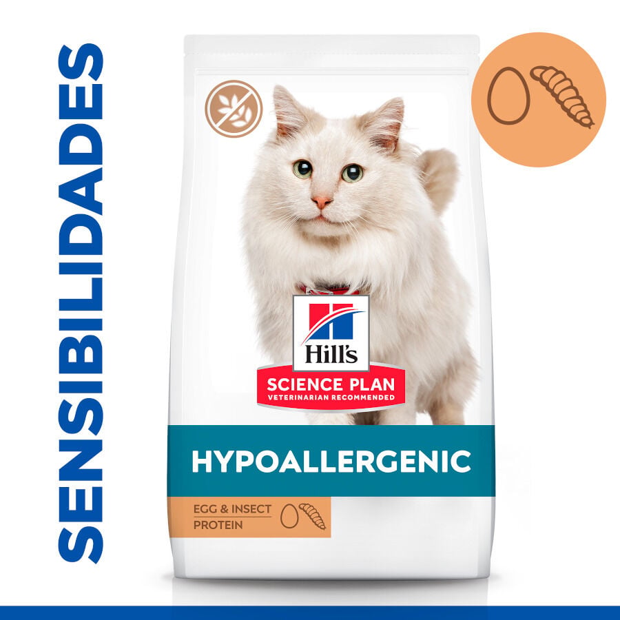 7 kg Hill's Science Plan Adult Hypoallergenic Huevo e Insecto pienso para gatos, , large Imagen numero 2